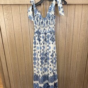 ZARA Linen Blend Sundress, Size XS